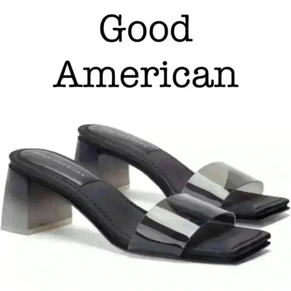 Good American Shoes - Good American Slide Block Heel Ombre black sz 8